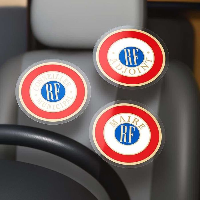 Cocarde de voiture électrostatique