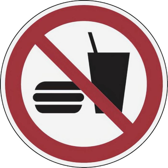 Signalétique Interdit De Manger et De Boire