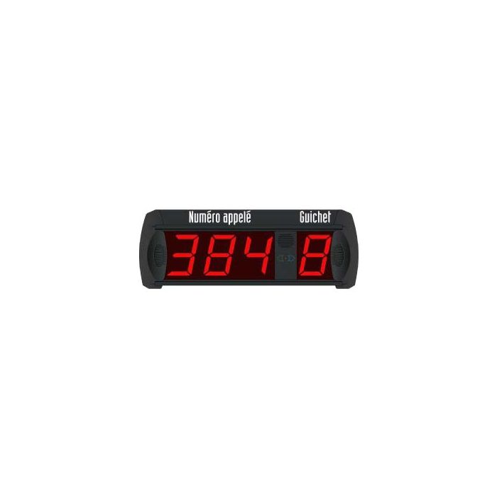 Afficheur file d'attente 3 chiffres + 1 n° de guichet