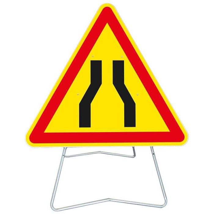 Panneau temporaire sur pied Chaussée rétrécie AK3