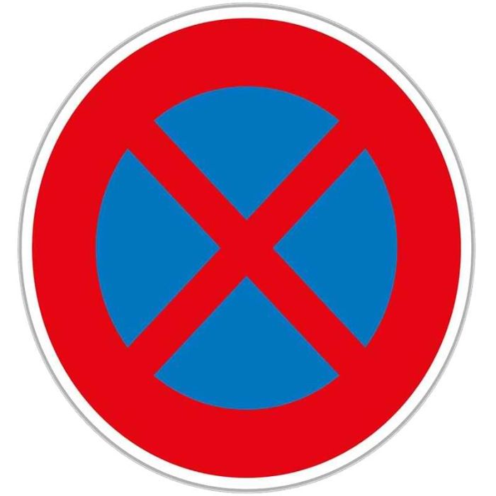 Panneau temporaire sur pied Arrêt et Stationnement Interdits B6d