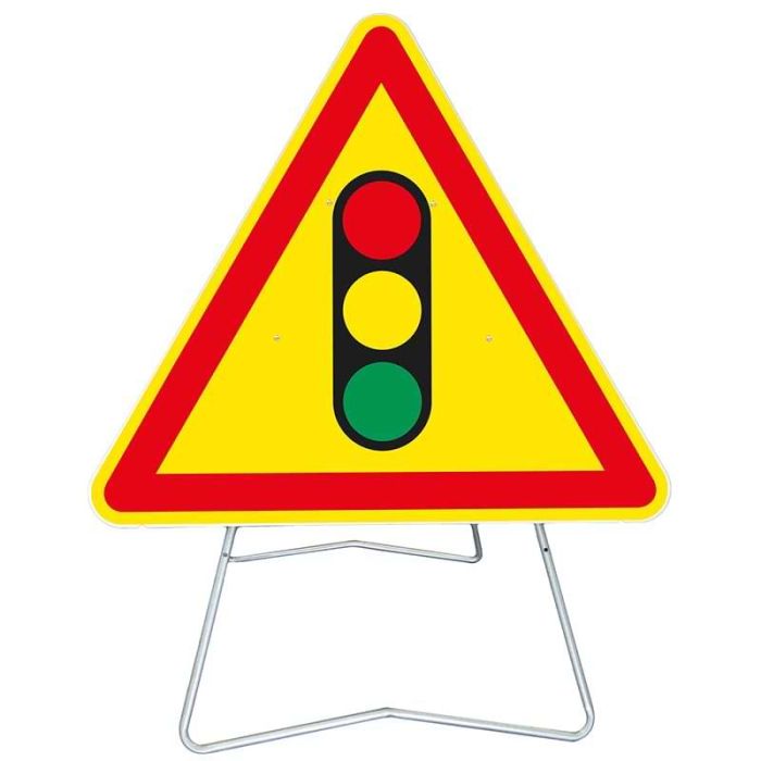 Panneau temporaire sur pied Feu Tricolore AK17