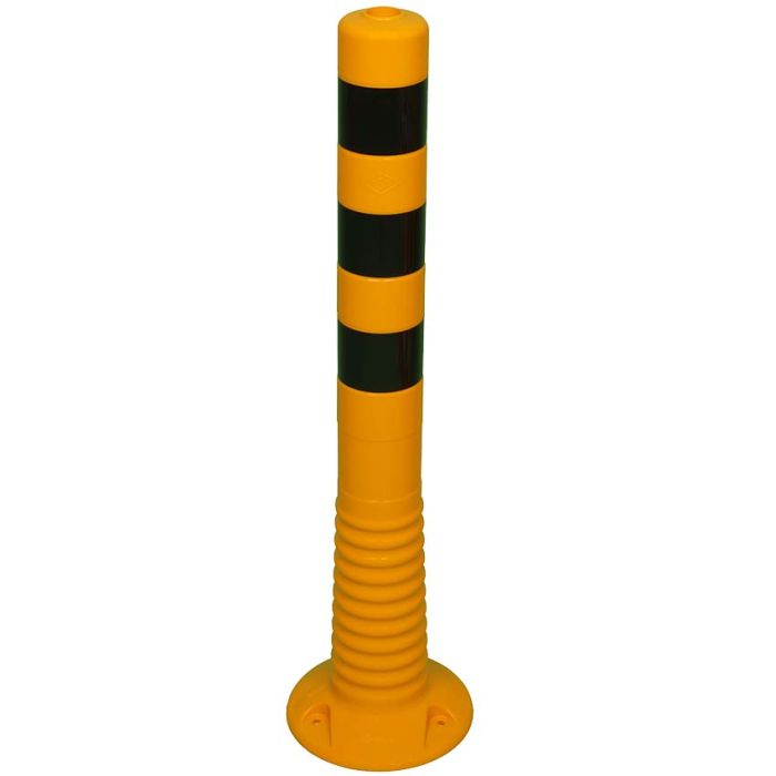 Balise de signalisation flexible jaune-noir – Mémoire de forme