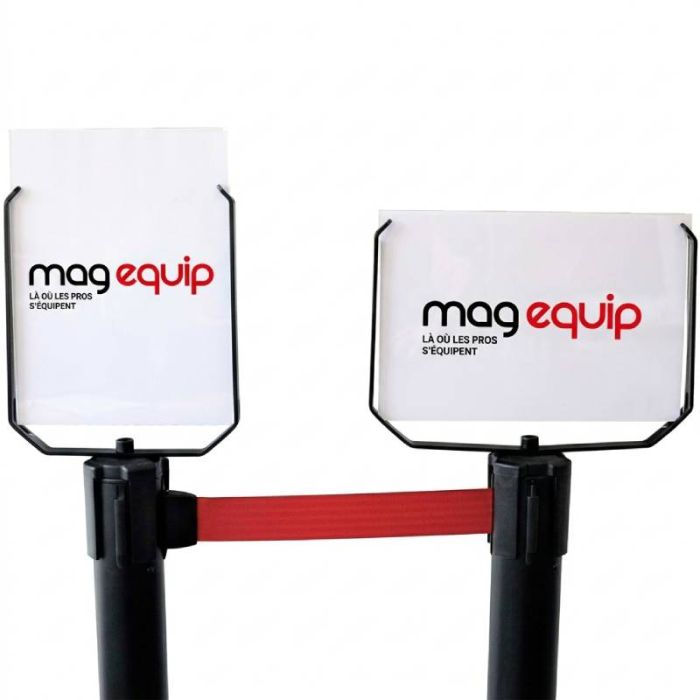 Panneau support information pour poteaux à sangle