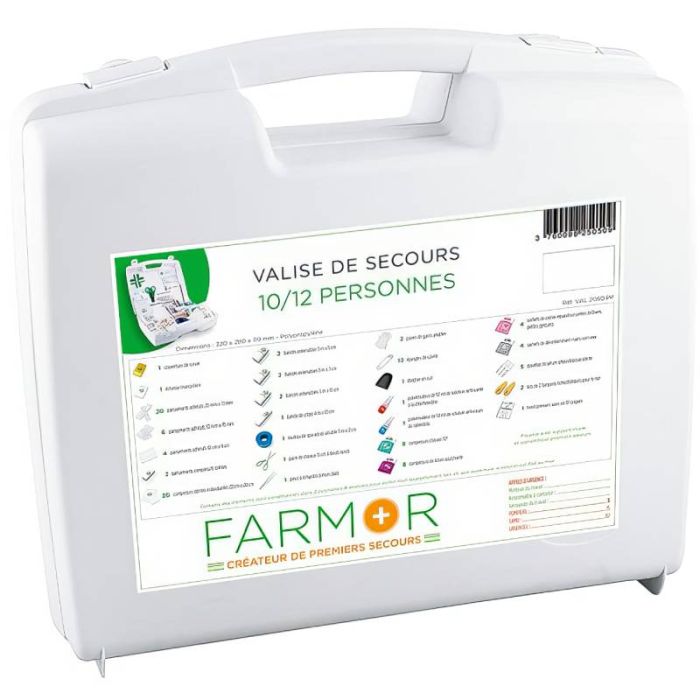 Valise de secours Multirisques polypropylène 10/12 personnes