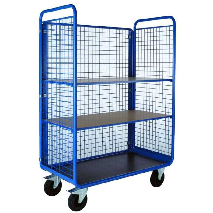 Chariot desserte 3 côtés grillagés