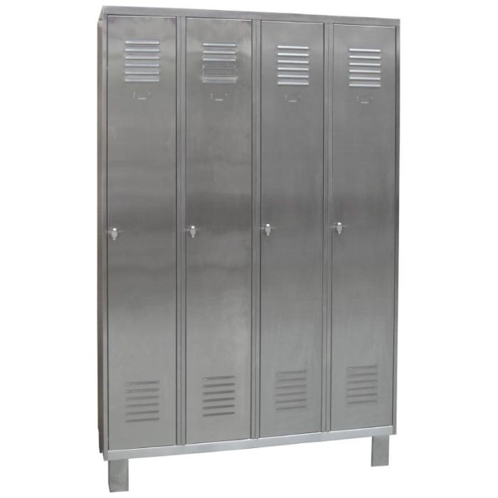 Vestiaire inox sur pieds - Industrie propre