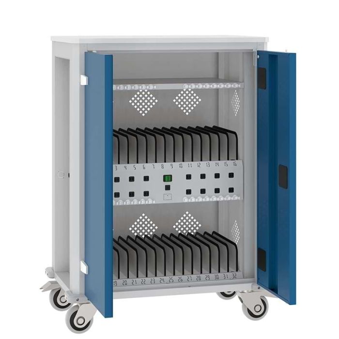 Servante alimentée 32 tablettes + 1 PC