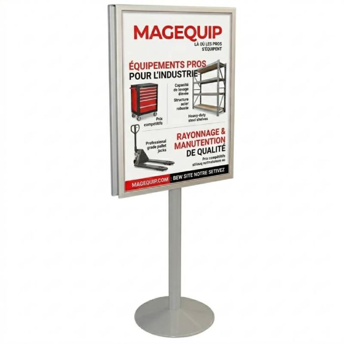 Panneau porte-affiches intérieur sur pied