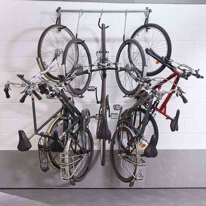 Accroche vélos mural coulissant 5 places