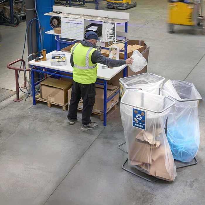 Support sacs triple tri-sélectif