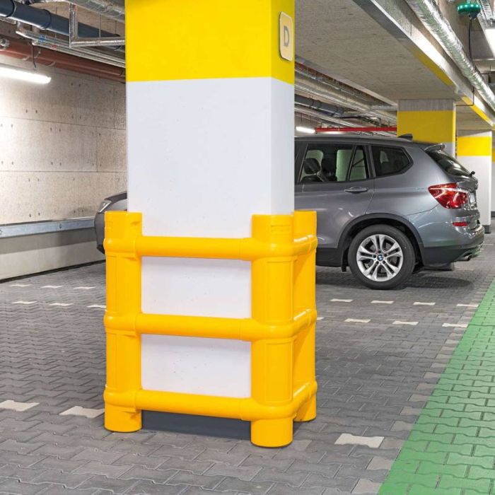 Protection de pilier ajustable plastique jaune