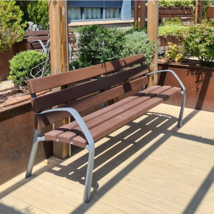 Banc fonte et plastique recyclé Le Puy