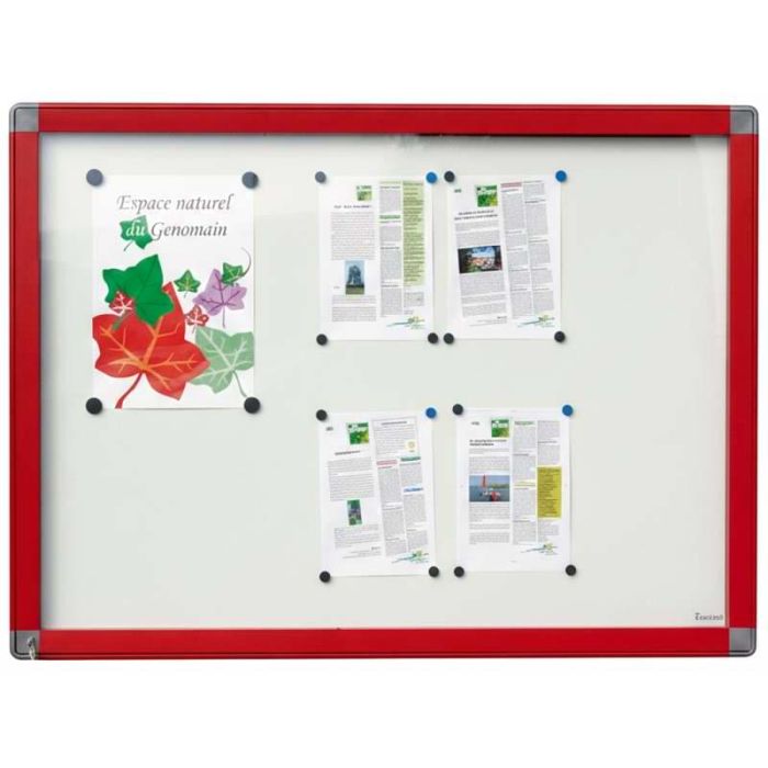 Vitrine coins arrondis porte levante NF