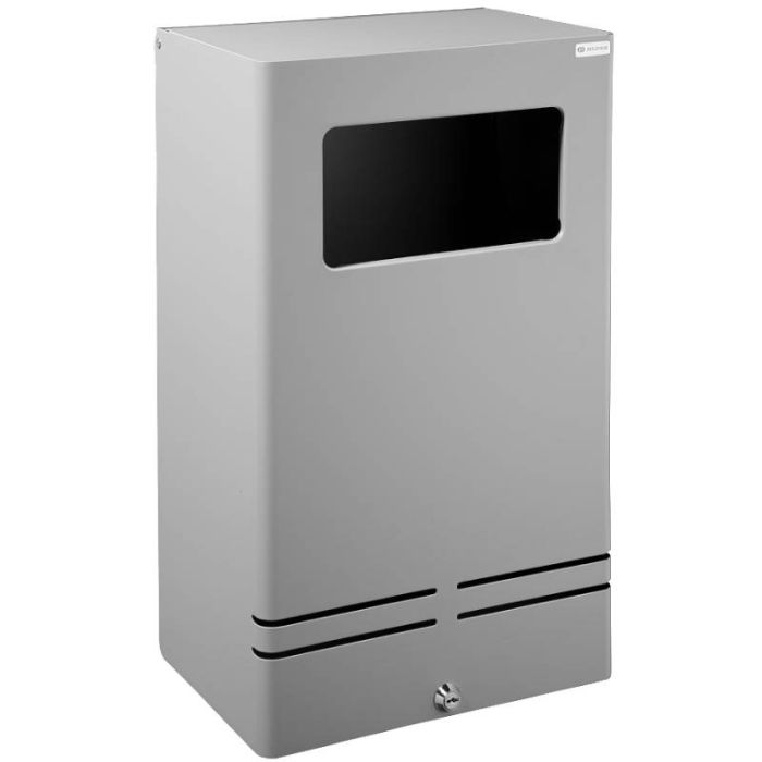 Corbeille murale 20L en acier pour hall d'immeuble