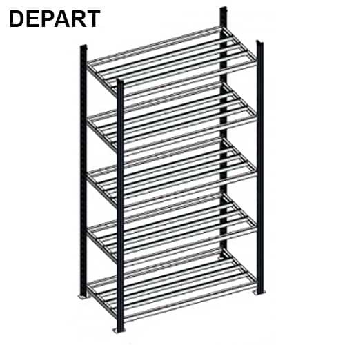 Rayonnage alimentaire - H. 1750 X L. 890 X P. 500 mm - Elément départ