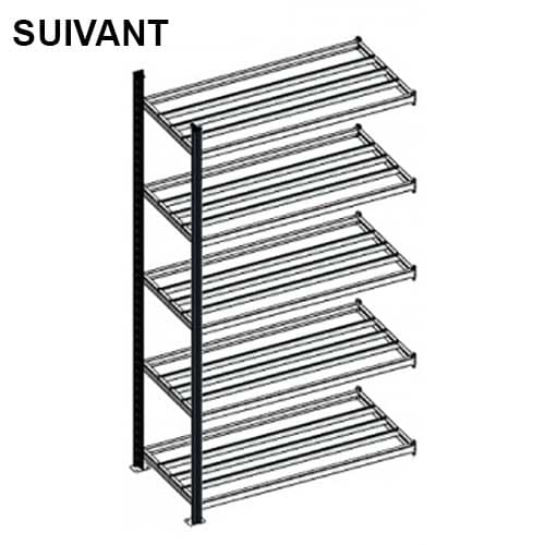 Rayonnage à rétention - H. 2000 X L. 980 X P. 400 mm - Elément suivant