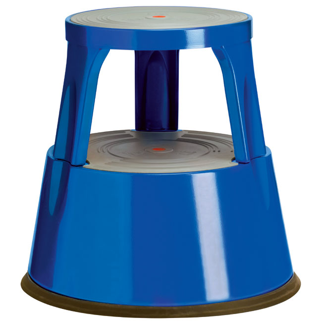 Marchepied tôle acier 2 marches - Bleu