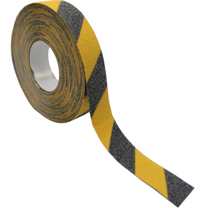 Bandes adhésives anti-dérapantes - Noir / Jaune - 50 mm X L. 15,3 m