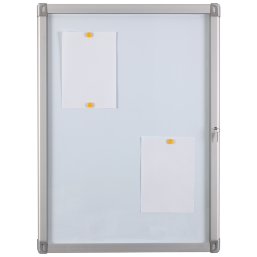 Vitrine intérieure à porte battante - Fond tôle -  Format 4 A4