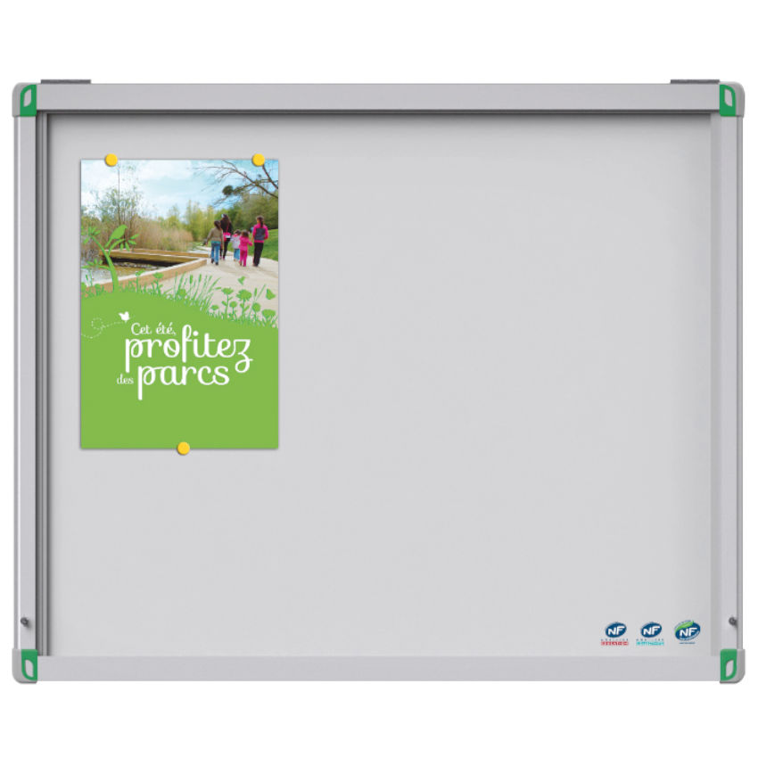 Vitrine porte relevable ext/int - Fond tôle -  Format 24 A4