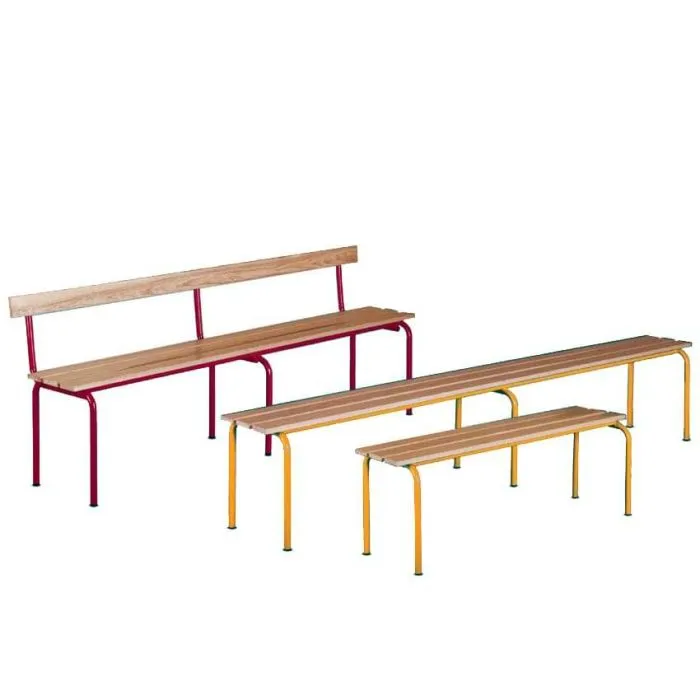 Banc école empilable à lames bois