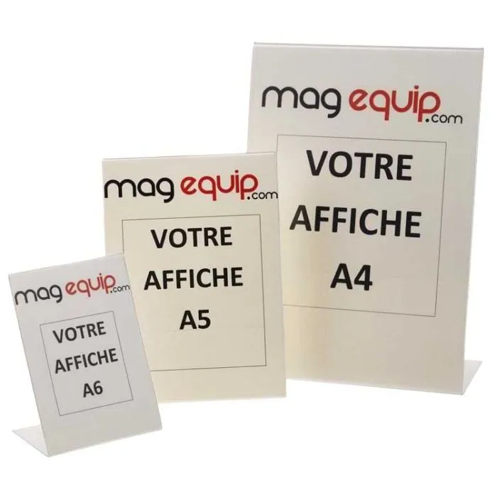 Chevalet porte-affichette transparent PET