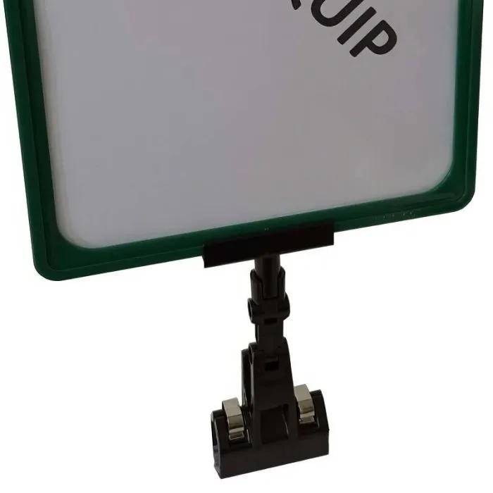 Pince porte cadre PLV articulée noire