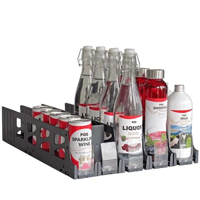 Poussoir à ressort boissons – Canettes & bouteilles