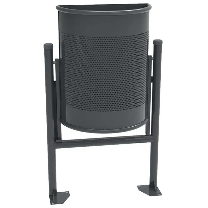 Corbeille basculante demi-ronde 35L