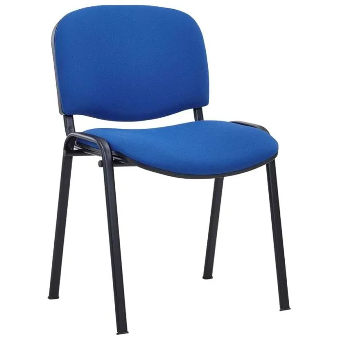 Chaise empilable tissu capitonnée