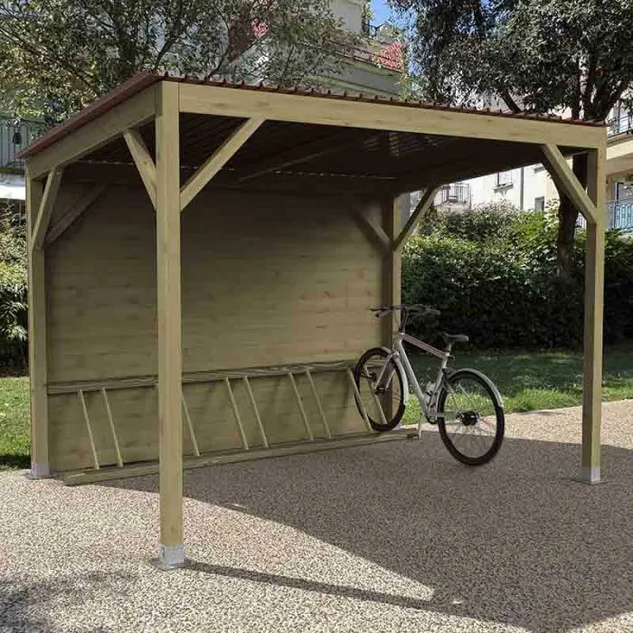 Abri vélos bois 5 ou 10 places
