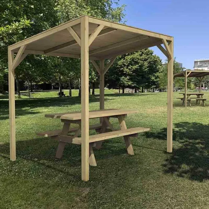 Ombrière pour table pique-nique