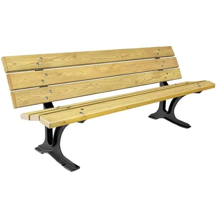 Banc public bois autoclave & fonte Montpon