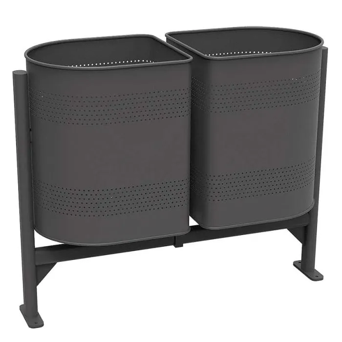 Corbeille acier Europa 2 X 110L