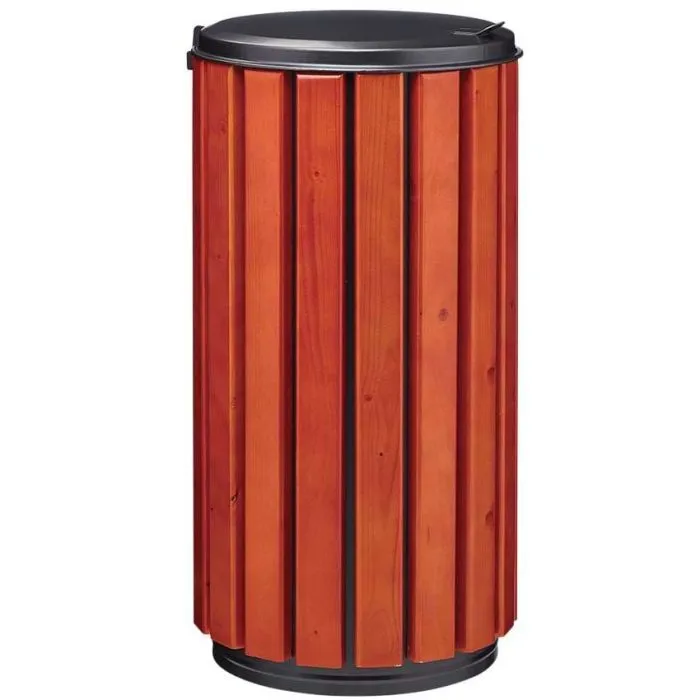 Corbeille lattes bois Cadouin 80L