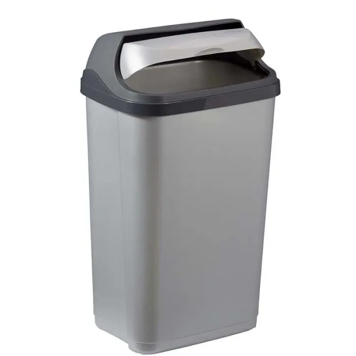 Poubelle couvercle coulissant 50L Oktop