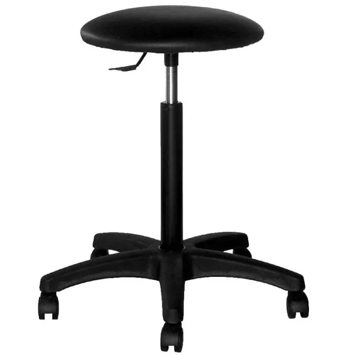 Tabouret assise vinyle sur roulettes