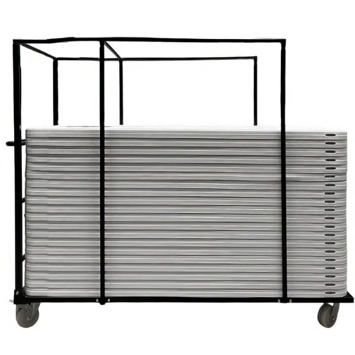 Chariot transport tables pliantes rectangulaires