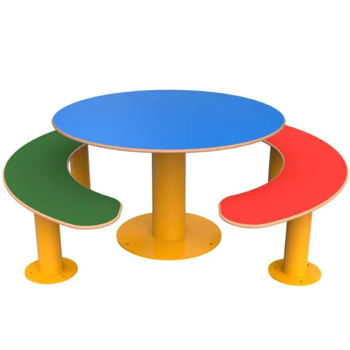 Tables, bancs et tabourets enfant d'extérieur en HPL