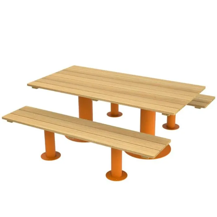 Table pique-nique enfant Lola 6 places – bois et acier
