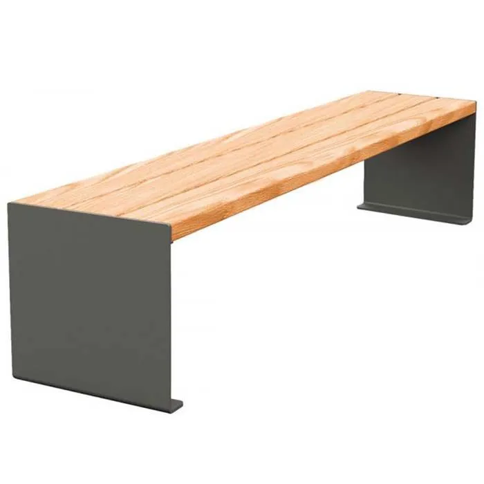 Banquette acier et bois Kub