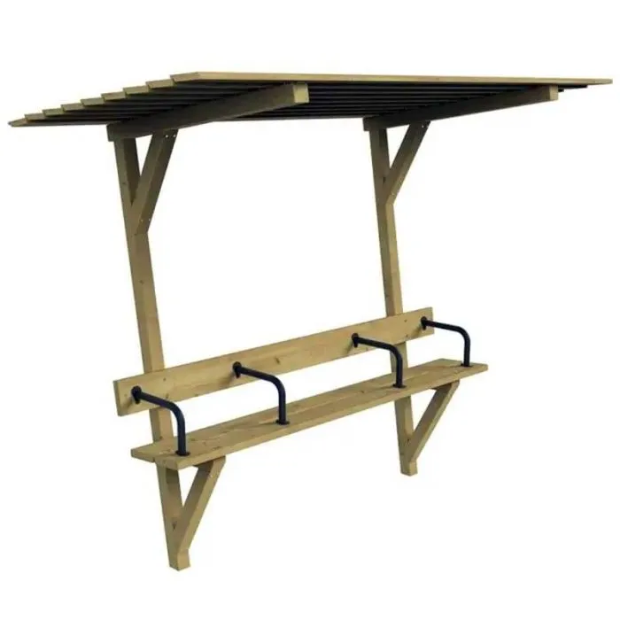 Banc ombrelle bois autoclave spécial senior