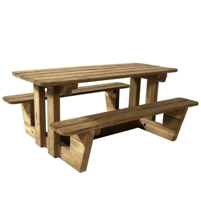 Table pique-nique bois pour école