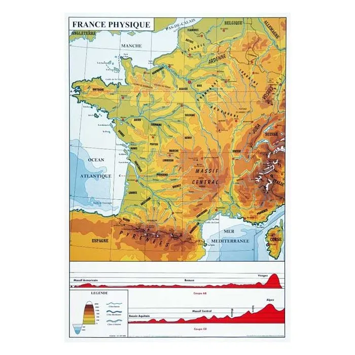 Carte de France pédagogique