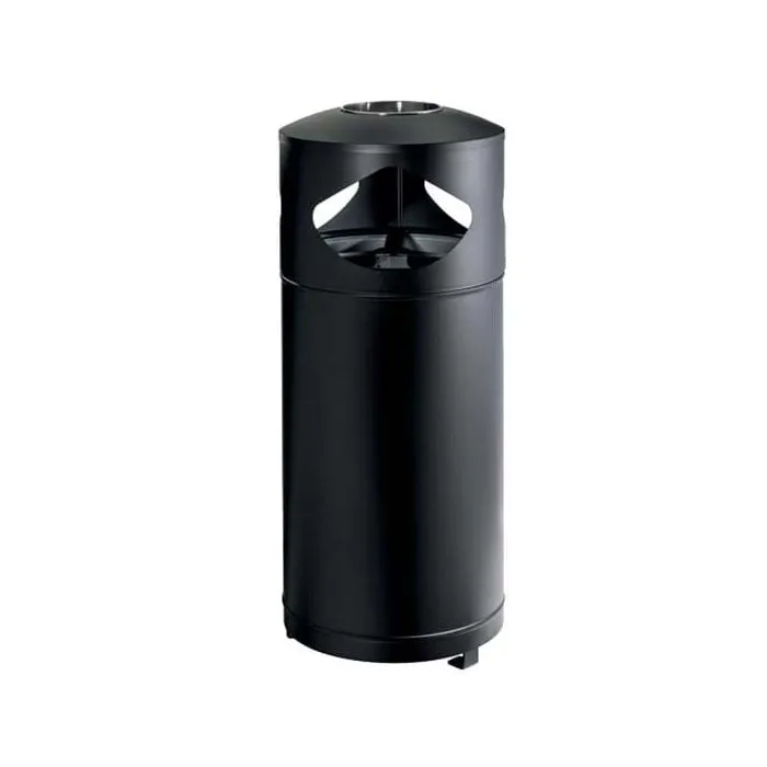 Poubelle acier avec cendrier 105L
