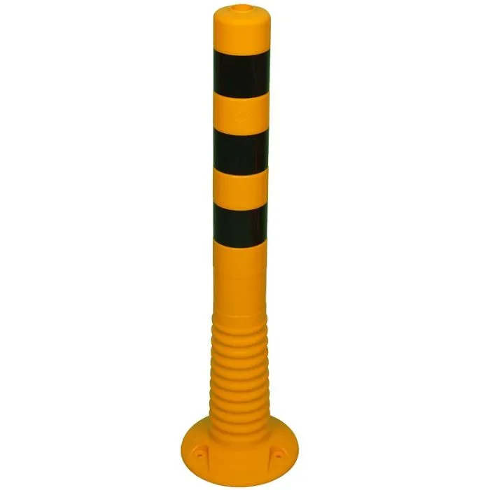 Balise de signalisation flexible jaune-noir – Mémoire de forme