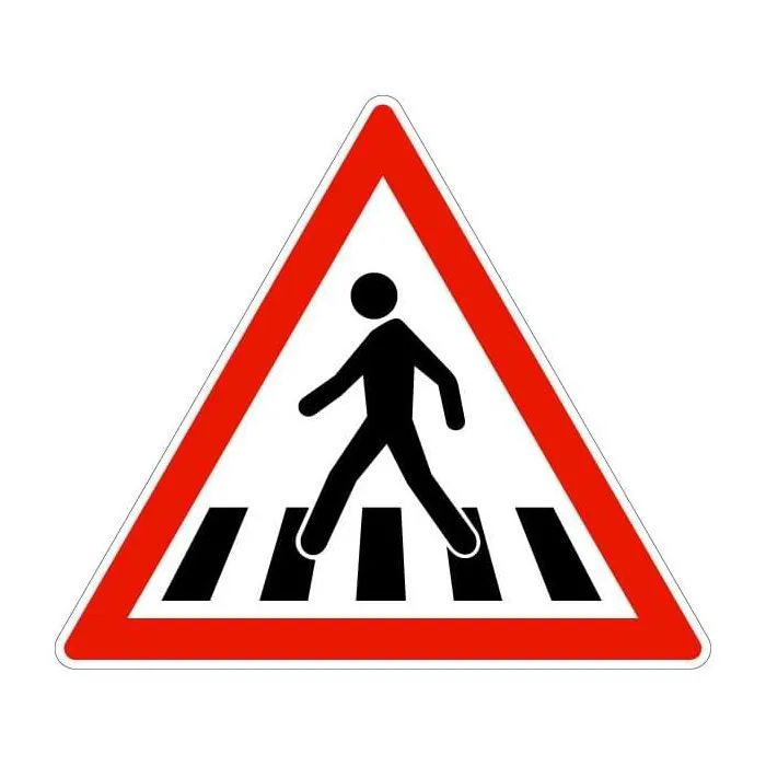 Panneau Danger passage piétons A13b