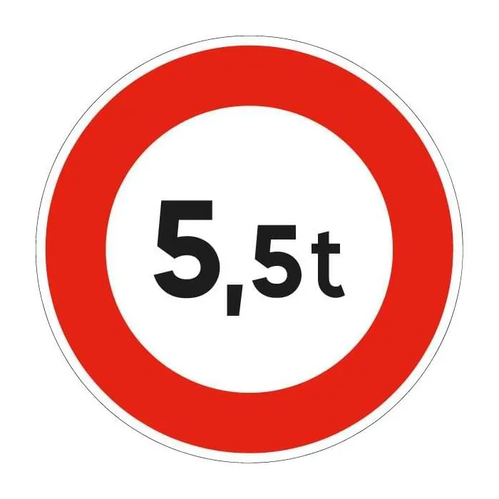 Panneau Limitation de poids B13