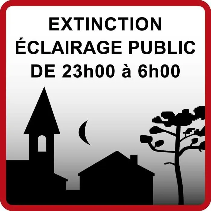 Panneau Extinction nocturne de l'éclairage public